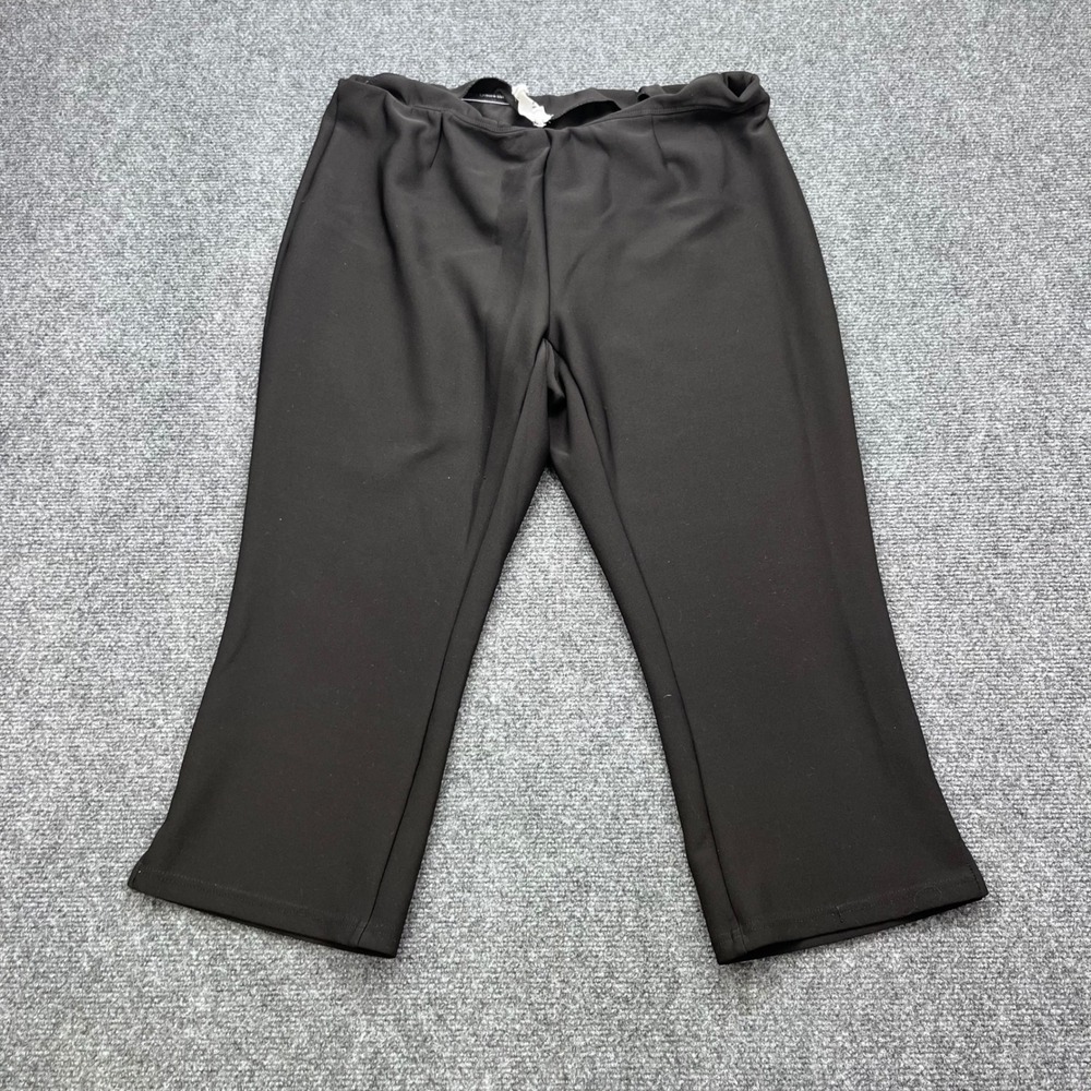 Chromeā Riot Slim Stretch Cropped Side Slit Black Capris